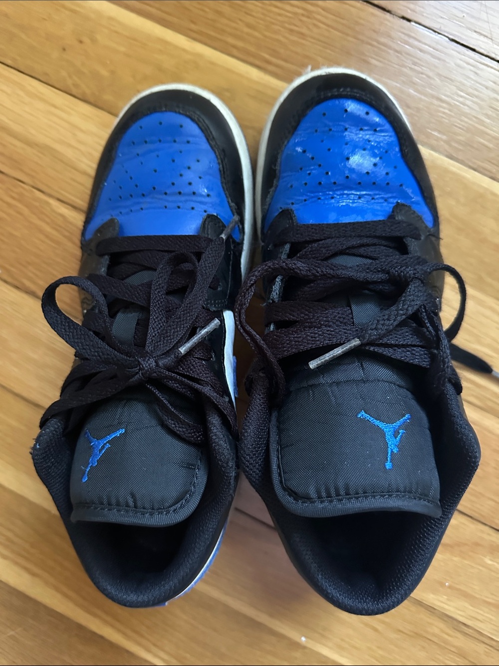 Nike Kids Black and Blue High-Top Sneakers